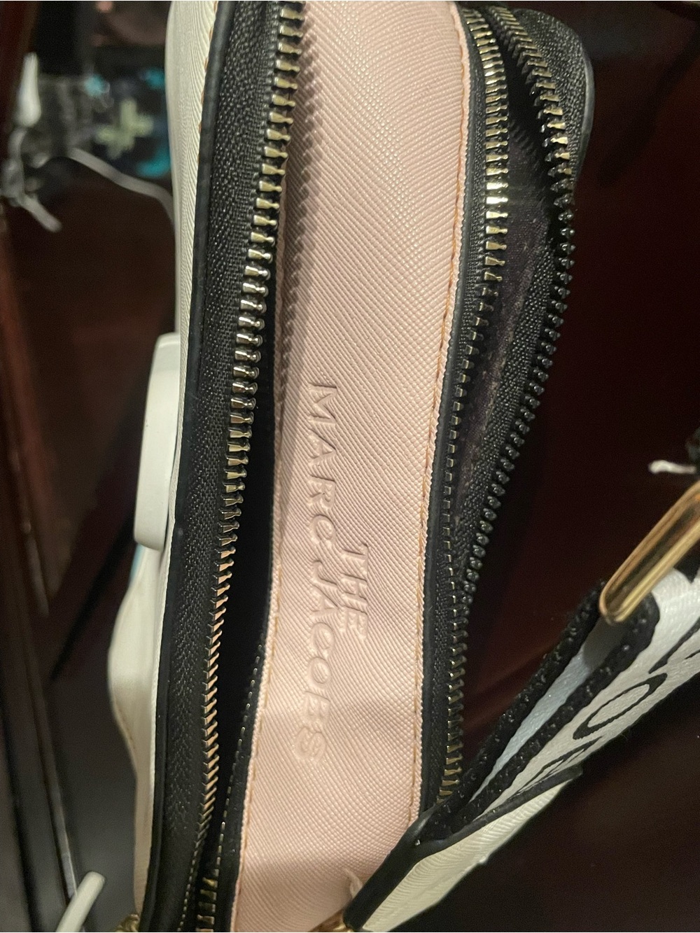 Marc Jacobs White and Blush Crossbody with Branded Strap - Picture 5 of 5